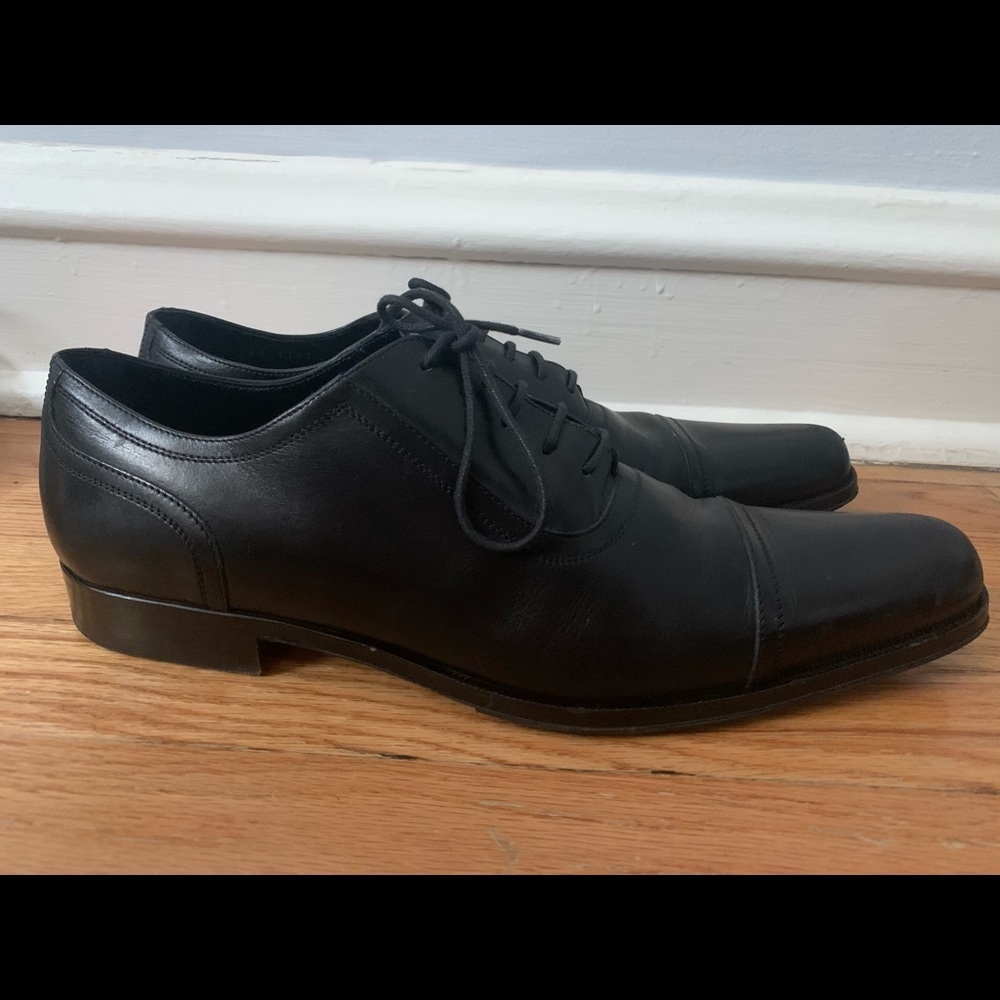 Dolce & Gabbana black leather men’s oxford dress shoes